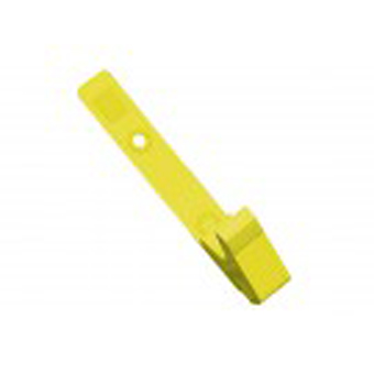 BRADY PEOPLE ID, STRAP CLIP, YELLOW, 3 1/8 (79MM), PLASTIC KNURLED THUMB-GRIP W/DELRIN STRAP, BAG OF 100 PIECED AND SOLD IN FULL BAGS ONLY